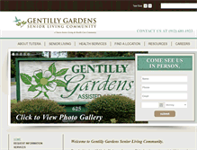 Tablet Screenshot of gentillygardens.com